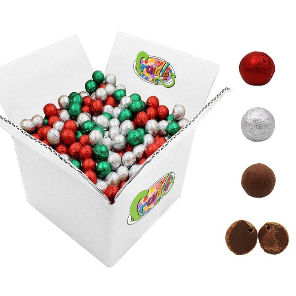 Christmas Chocolate Balls Milk Chocolate Party Bag Fillers, Individually Wrapped