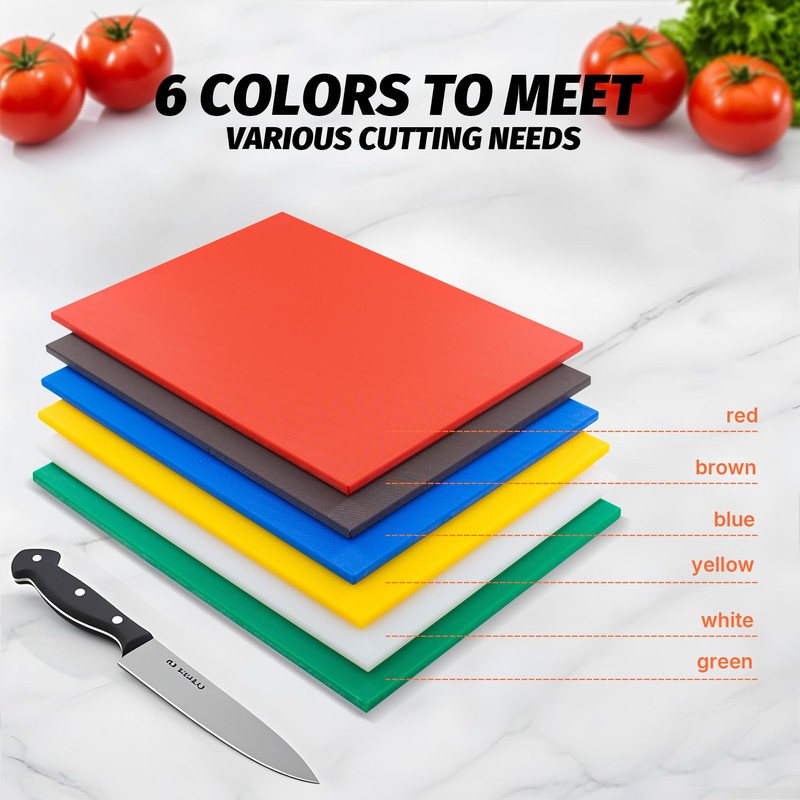 CLIVIA Commercial Grade Cutting Board for Kitchens,Plastic Chopping Board, 20