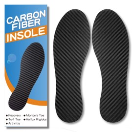 1 Pair Carbon Fiber Insole for Men Women Rigid Carbon Fiber Shoe Insert Carbon Fiber Foot Plate for Hallux Rigidus Limitus, Turf Toe，Morton's Toe (10.45” / 265mm - Men's 9 / Women's Size 10)