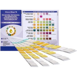 One+Step One+Step Gesundheitstest für 10 Indikatoren 5 Stück - Urin Teststreifen mit Referenzfarbkarte - Urin Test für Harnwegsinfekt - Urinanalyse Säuren Basen Haushalt