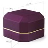 AVESON Luxury Ring Box, Square Velvet Wedding Ring Case Jewelry