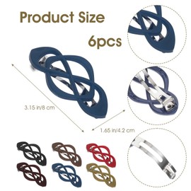 YBEATY 6Stück Französische Haarspangen im VintageStil französische Haarspange Damen klassisches Design VintageHaarspangen mit Druckknopf dekorative Haarspange elegantes RetroAccessoire für dickes Haar