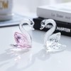 Crystal Couple Swans Figurine Faceted Glass Swan Statue Valentine's Day
