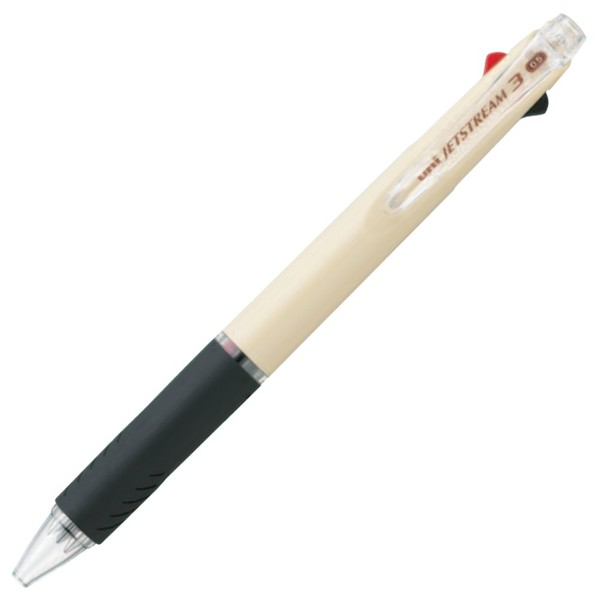 Uni Ballpoint Pen Jetstream 3 Color Black, Red, Blue Ink 0.5mm, Ivory (SXE340005.46)