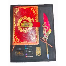 Does Not Apply Feather Pen Ink Set With Quill Pen,  And Notebook