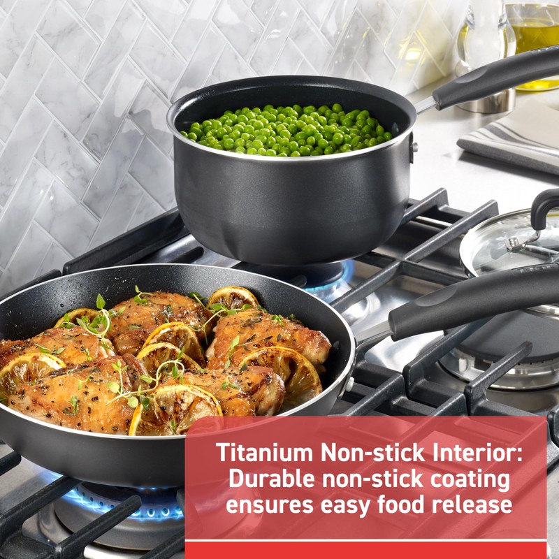 T-fal Signature Nonstick Cookware Set 12 Piece, Oven Broiler Safe