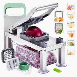 VEVOR Vegetable Chopper Mandoline Slicer All-in-1 Food Veggie Cutter 8 Blades