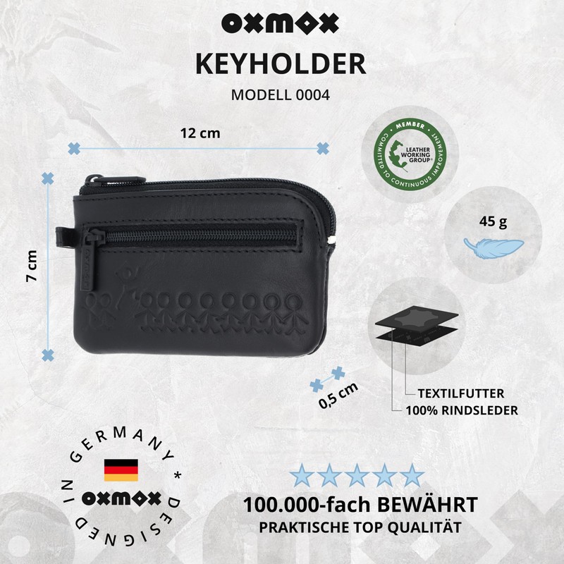 oxmox Leather Key Case Leather 11,5 cm