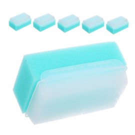 BIUDECO 6pcs Bath Scrubber with Bristles Lightweight Sensory Sponge Brush for Newborns and Reusable Calming Tool for Sensitive Skin Care and Therapy