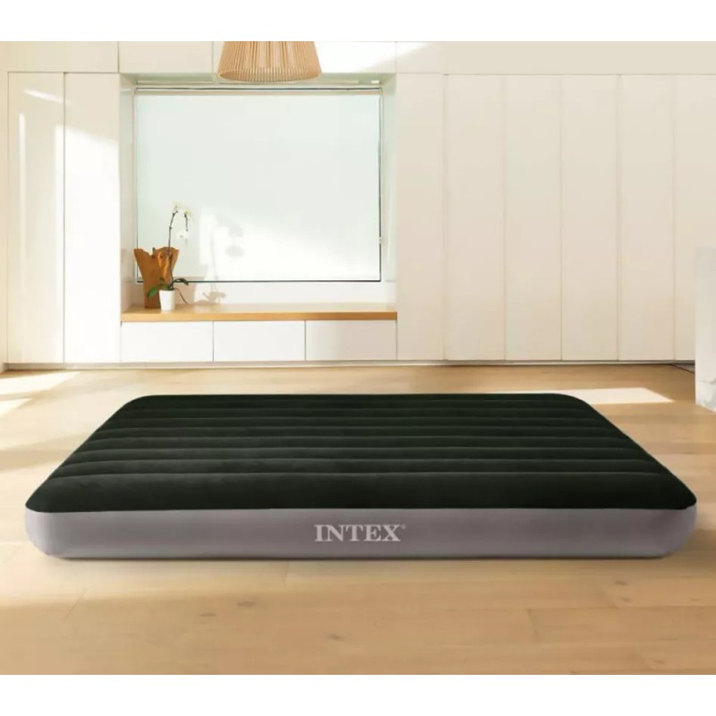 Intex Colchón Inflable Alto 2 Personas Queen 152cmx203cm Cómodo Color