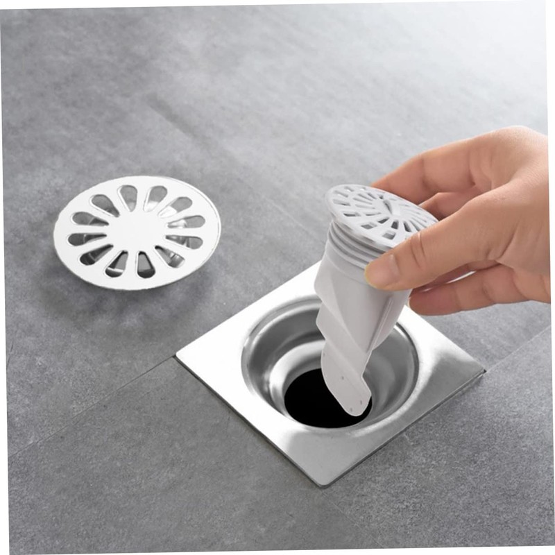WOONEKY Durable Floor Drain for Cleaning Small Light Grey Sewer