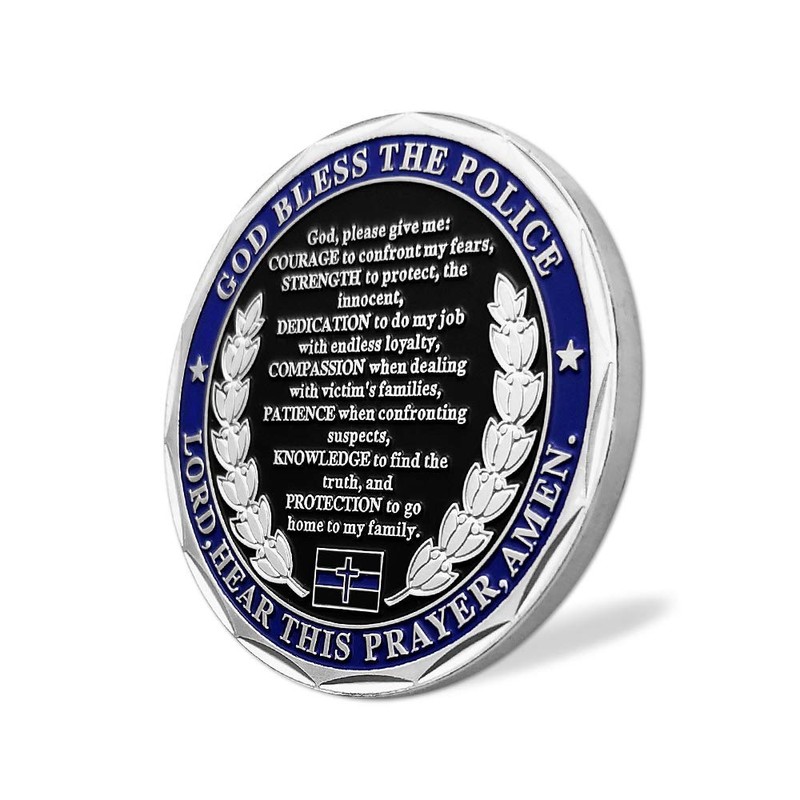 Saint Michael Law Enforcement Challenge Coin God Bless The Police
