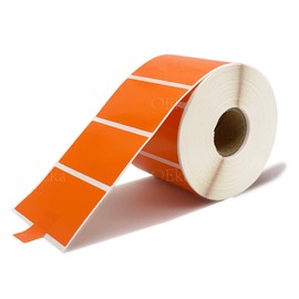 OEka 2.25" X 1.25” Direct Thermal Labels Barcode Address Labels 1000Pcs/Roll Compatible with Rollo & Zebra Desktop Printers (Orange, 1 roll)