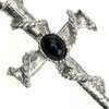 Umranktem & Cross Pendant with black stone, Gothic