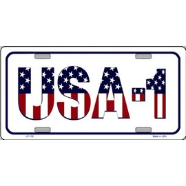 USA 1 Novelty Metal License Plate Tag LP-132