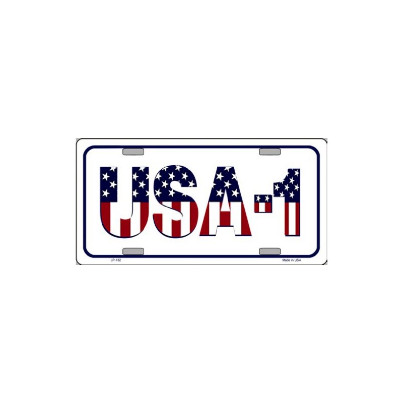 USA 1 Novelty Metal License Plate Tag LP-132