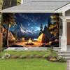 7x5 ft Camping Backdrop Enchanted Forest Mountain Tent Camp Meteor