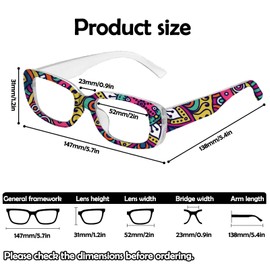 Miwasion Blue Light Blocking Glasses,Rectangle Fashion Retro Frame,Anti Glare UV Ray Computer/TV/Gaming/Phones Anti Eyestrain Glasses for Women Men(Pink-Bohemian)