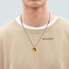 COAI Gift Ideas Men's Box Chain with Square Chain Pendant