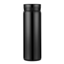 Small Thermos Flasks Stainless Steel - Cute Water Bottle, Vacuum Insulated Bottle for Hot and Cold Drinks (BPA Free, Black, 280 ml)
