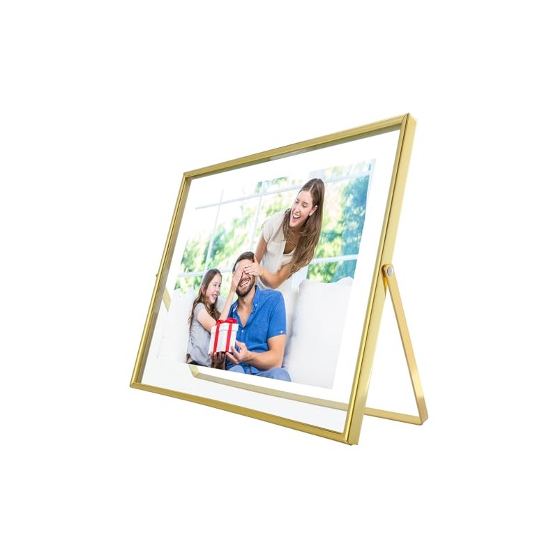 Gold Floating Frame, 8"×10", horizontal, para la imagen 7x9, 6x8,