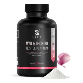 Myo Chiro Inositol Ratio 2000mg Por Porción Apoya Equilibrio Metabolismo Bienestar Femenino Suplemento Mujer 120 Cápsulas Life