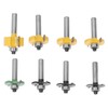 8Pcs Router Bit Groove Cutter Bit Set T Shape Wood