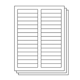 Blank, Rectangular 2/3 x 3-7/16 inch File Folder Labels for Inkjet & Laser Printers (30 per Sheet, 4500 Labels, 150 Sheets)