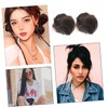 PACKOVE 6pcs Cat Ear Bun Hairpiece Clip Easy Use Chignon