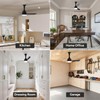 Faryuan 28" Small Ceiling Fans with Lights and Remote, Black