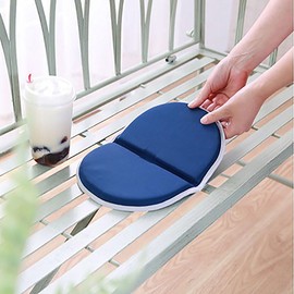 Gel Cushion, Portable Folding Small Cushion for Outdoor Park Grass Camping, Removable Washable Insulation and Moisture-Proof Pad Gel Cushion Cushion Cushion Memory Foam Cushion (Navy Blue)
