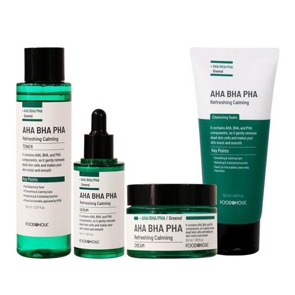 AHABAHAPAHA Refreshing Calming 4-piece set (toner + serum + cream