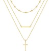 Dochais Women's Gold Necklace, 14 K Gold-Plated Layering Necklace with