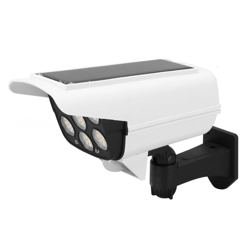 Solar LED Wall Light Simulated Camera Induction Lamp Remote Control