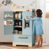 ROBOTIME Toy Kitchen Wooden Fridge, Play Refrigerator for Kids &