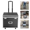 Portable Rolling File Box with Telescopic Handle, Locking Mobile Business