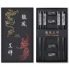 TIICOO Dragon & Phoenix Stainless Steel Chopsticks Set - 4
