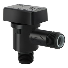 BNYTXV 571-Vac-Chk RV Black Tank Valve, Plastic, 1/2" NPT, Check Valve, RV Sewer Fittings, Black