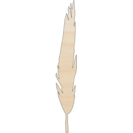 Bird Feather - Laser Cut Out Unfinished Wood Craft Shape XTR42 12" / 1/4" thick