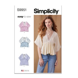 SIMPLICITY Sewing Pattern SS9951K5 Misses' Top in Two Lengths K5 (8-10-12-14-16)