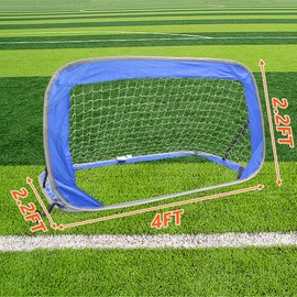 FLITURE Soccer Goals,Portable Soccer Goals for Backyard,Pop Up Folding Soccer Net,Indoor and Outdoor Pop Up Soccer Goals,4X2.2X2.2 FT Pop Up Pro Soccer Nets with Carry Bag