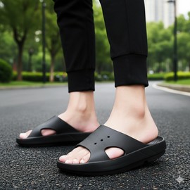 Arch Support Recovery Slippers for Plantar Fasciitis Flat Arch Black/270