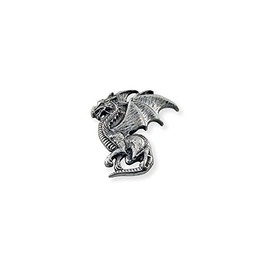 Antique Silver 7150701 Winged Left-Facing Dragon Concho 1 Inch X1 Inch