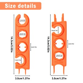HDKAJL Set of 2 MC4 Keys, Solar Connector Disconnect Tool, Key for Solar Panel Cables, Key for Connectors and Photovoltaic Cable Sets (Orange)