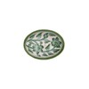 Tranquillo Blue Pottery Stoneware Oval Soap Dish with Floral Green