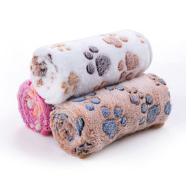 Pet Soft Dog Blankets Washable, Soft Cats Puppy Blankets Medium, 3Pack Warm and Cozy Pet Blankets for Dogs and Cats