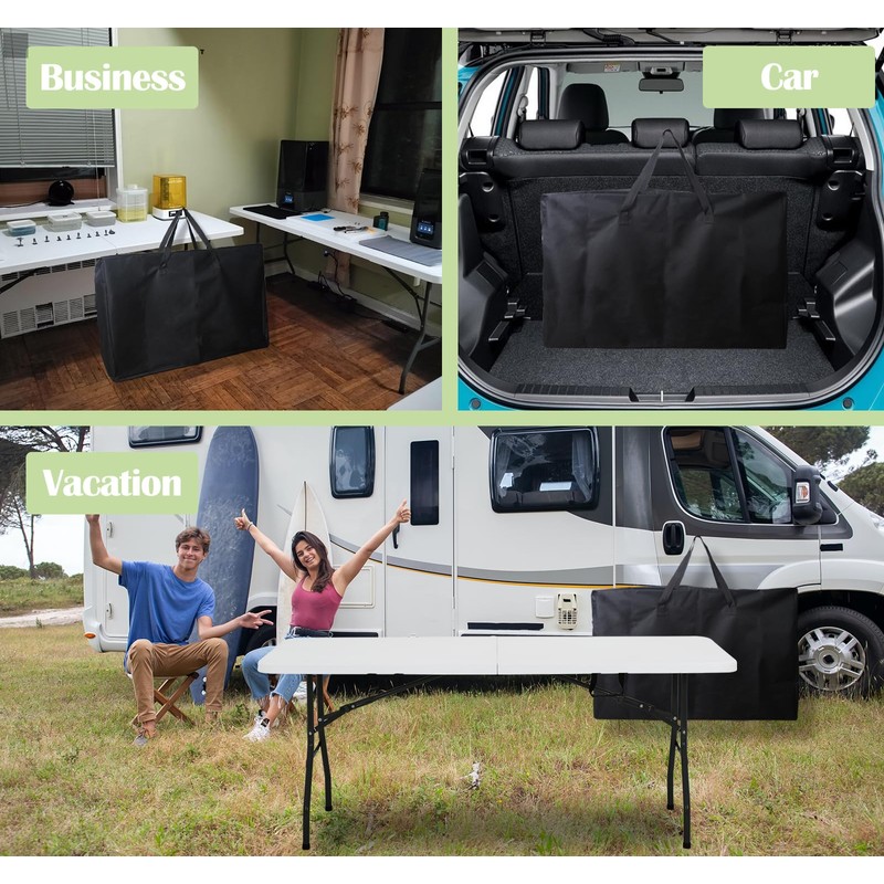 Luccov Folding Table Storage Bag, 25" D X 25" W