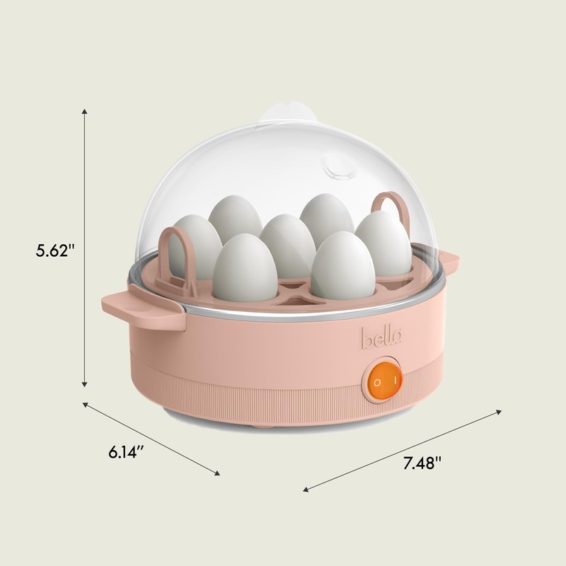 bella Electric Egg Cooker, 7 Eggs Capacity Tray, Single Stack,