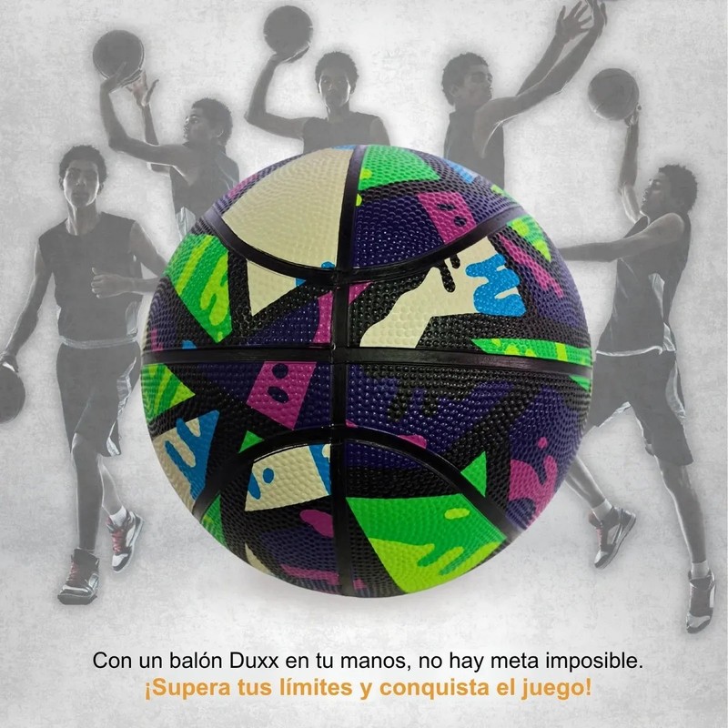 Balón De Basquet Hule Duxx Flow 5 Verde