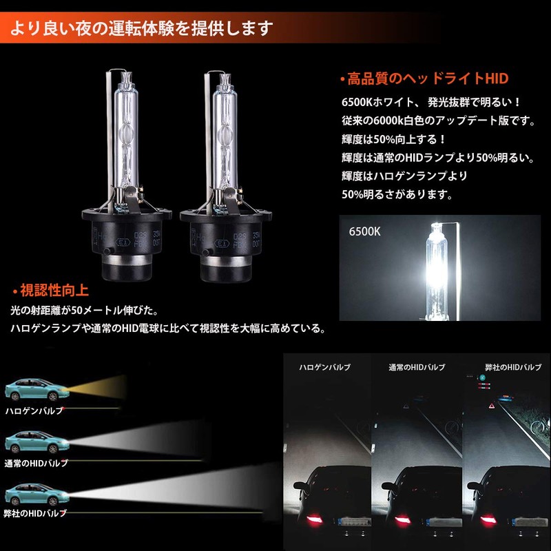 Briteye Headlight D2S HID Bulbs 35W Genuine Replacement Bulb 6500K